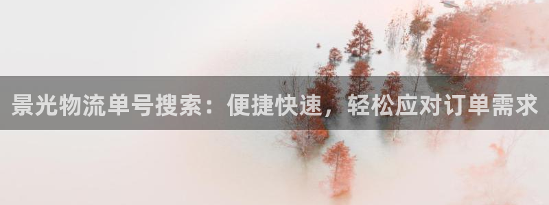 豪门国际吧：景光物流单号搜索：便捷快