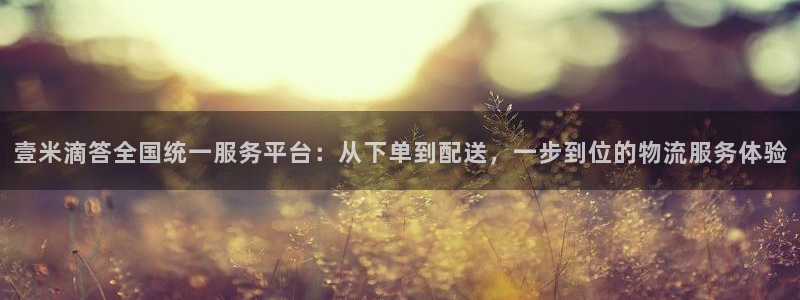 豪门国际能提现吗:壹米滴答全国统一服